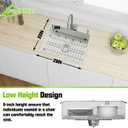 Stainless Steel Kitchen Sink, 25x22x6 Inch Low Height Design Single Bowl Drop In Topmount Kitchen Sink Come With Accessories Ensure Individuals With Limited Mobility Easily Accessing And Using