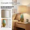 JINGOE 20" Mint Green Ceramic Table Lamps Set of 2 MCM Table Lamps for Bedroom Living Room Nightstand End Table Decor Lamps(Bulbs Included)
