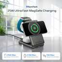Qi2.2 Certified 3-in-1 Foldable Wireless Charging Station for Apple Devices with 65W Adapter, 25W Fast Charging Dock, Portable Magnetic Charger for iPhone 17-13, Apple Watch Series & AirPods