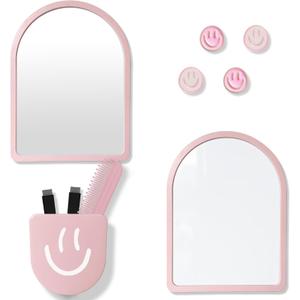 10 pcs - Locker Accessories, Locker Decorations Including Mirrors, whiteboards, Magnets and organizing Supplies. Ideal for Back-to-School Essentials and The Office (10 Pcs - Pink)