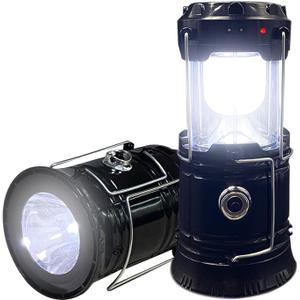 2-Pack Collapsible Camping Lantern XTAUTO Solar USB Rechargeable Portable Lightweight Waterproof LED Flashlight Survival Kits for Indoor Outdoor Home Emergency Light Power Outages Hiking Hurricane