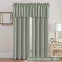H.VERSAILTEX Blackout Valances for Windows,Sage Green Kitchen Window Valance Curtains for Living Room/Bedroom/Bathroom Privacy Decorative Rod Pocket 2 Panels52" W x 18" L, Light Sage