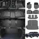 AOMSAZTO Floor Mats and Cargo Mat Compatible with 2020-2025 Toyota Highlander (7 Seats Only): Heavy Duty TPE All Weather Protection Car Floor Mats - 3 Rows Full Set Rubber Highlander Floor Mats