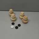 Btibpse 3" Tall Solid Wood Furniture Legs Unfinished Bun Feet for Cabinet Sofa Ottoman TV Stand Loveseat Dresser Set of 4