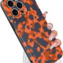 Phone Case for iPhone 13 Pro Case Rusty Tortoiseshell Print TPU Slim Phone Cover for Women Girls Grily Brown Shockproof Phone Cover for iPhone 13 Pro, Tortoise Print