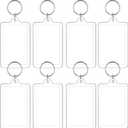 Yaomiao Acrylic Photo Frame Keychain Holder Photo Picture Insert Blank Keyring for DIY Craft (2 x 3 Inch)