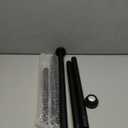 Suranew Heavy Duty Tension Rod 29-75" Rust-Resistant Shower Curtain Rod, No Drill Stainless Steel Spring Rod with Extra-Wide Non-Slip Pads for Bathroom/Kitchen/Closet (Black)