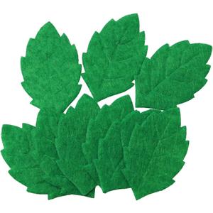 Fake Fabric Leaves 100PCS Green Artificial Fake Plant Fabric Leaves for Scrapbook, Craft Project, Wedding, Party Decoration, Artificial Leaves
