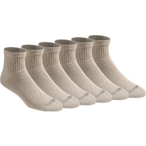 Dickies Men's Dri-Tech Moisture Control Quarter Socks, (6 Pairs) (Large)