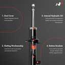 A-Premium Front Suspension Shock Absorber Strut Compatible with Lexus IS250 (AWD) 2014-2015, IS300 2016-2018, IS350 (AWD) 2014-2018 [Base Model only] 2-PC Set