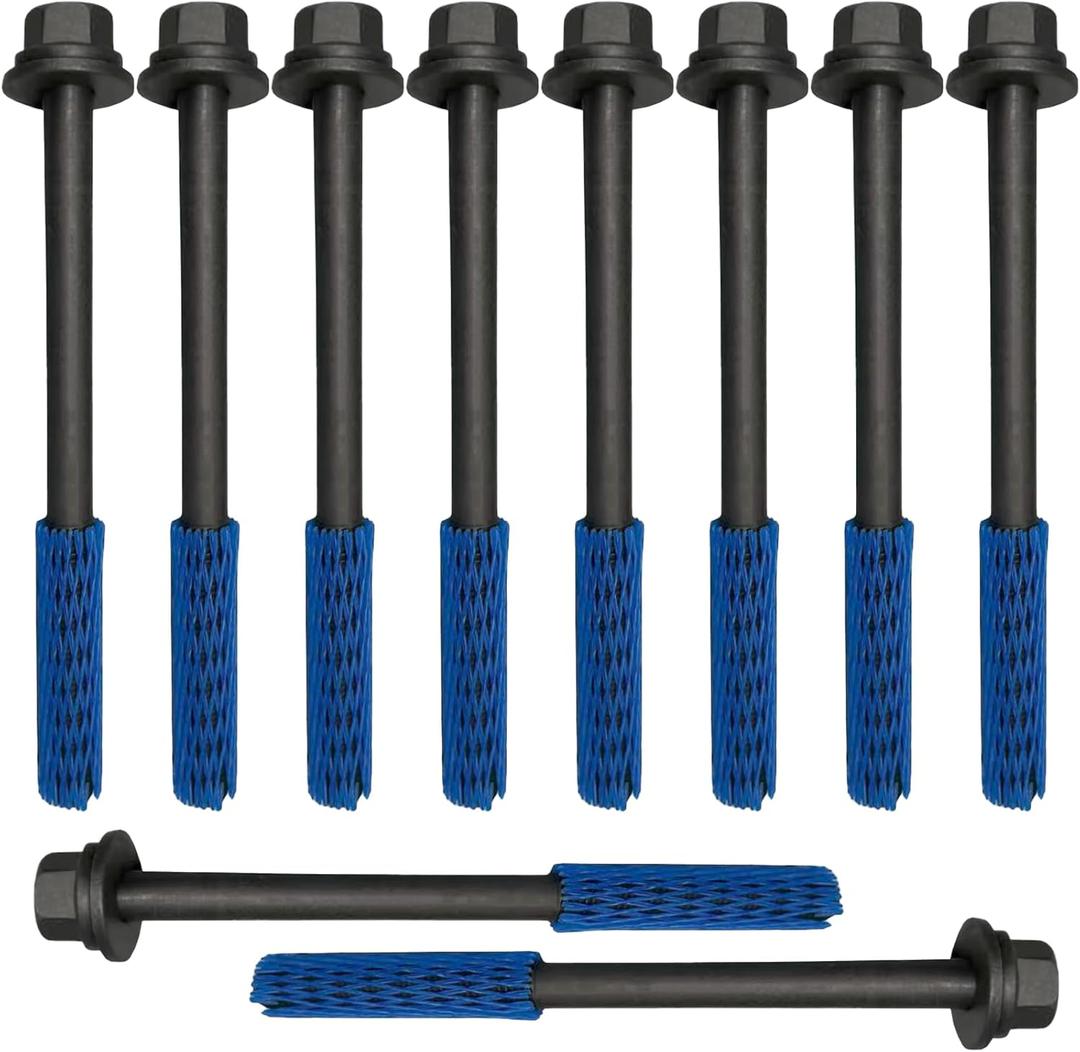 HBHO034 10 Pcs Cylinder Head Bolts Set Compatible with Honda Civic 1.7L Models (2001-2005) Replaces OE: HBHO034