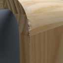 Cinnvoice C Shaped Side Table Solid Wood End Table for Living Room Couch Small Place Coffee and Eating Snack Tray