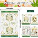Passover Kitchen Towels Set of 4, Jewish Passover Decorations, Pesach Star of David Kitchen Dish Towels, Jewish Seder Hand Towel Decor for Festival Holiday Party Home Decoration Gifts