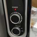 Dumos Oil Filled Radiator Heater with Adjustable Thermostat, 1500W Oil Space Heater for Indoor Use, Portable, 22inch Bright Black