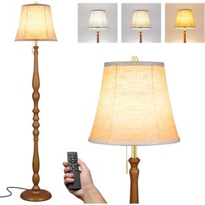 LALISU Wood Floor Lamp for Living Room,Farmhouse Standing Lamp Remote, 
Product Dimensions	15.55"D x 6.2"W x 13"H
Item Weight	2.3 pounds