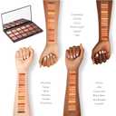 Pro Palette Professional 18 Color High Pigmented Warm Neutral Metallic Blendable Creamy Eye Shadow Set (Smoky)