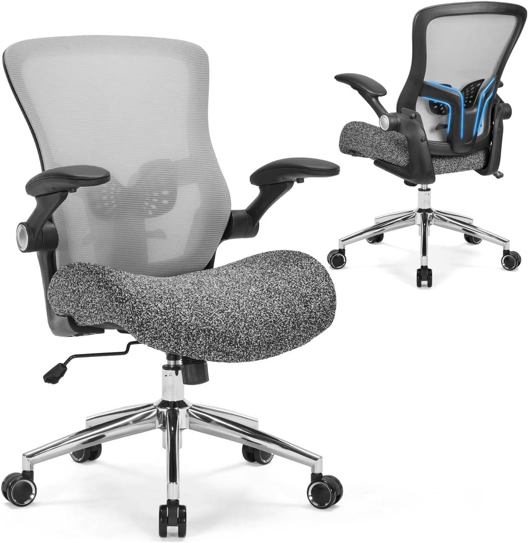 Heavy Duty Office Chair-400lbs, Ergonomic Desk Chair with Wide & Soft 3D Modeling Foam Cushion Home Office Desk Chair with Adjustable Seat Height, Executive Computer Task Chair for Heavy People, 21.06" W x 20.7" D x 39.8" H