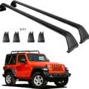 Zorik Heavy Duty Roof Rack Cross Bars for Jeep Wrangler JK JL & Gladiator JT 4-Door (2007-2025), 220LB Capacity Aluminum Cargo Carrier for Roof Top Tent, Kayak, Canoe, No-Drill Hard Top Installation