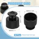 uxcell Plastic Push Pull Caps, Water Bottle Cap (24mm, Black)