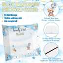 Ctosree 31 Pieces Bear Baby Shower Diaper Game 1 Diaper Baby Shower Game Board 7 Diapers 10 Plastic Balls 1 Organza Bag for Bridal Games Boy Girl