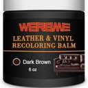 Leather Recoloring Balm & Color Restorer - Multipurpose Dye & Paint for Faded Leather Couches, Car Seats, Shoes | Fix Scratches on Clothing, Furniture & Accessories(Dark Brown) (Small Size)