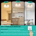 12.5 Inch LED Flush Mount Ceiling Light Fixture, 26W, Super Bright 1700 Lumens, 3 Color 3000K/4000K/5000K, Dimmable Ceiling Lamp for Bedroom Hallway Bathroom Kitchen (Gold)