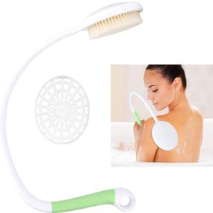 27.5 Back Bath Brush with Long Curved Long Handle,Shower Brush with U-Shaped for Cleaning,Body Scrubber for Elderly,Disabled, Post-Surgery,Limited Mobility,Spine Pain,Frozen Shoulder