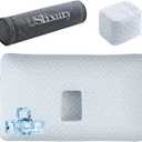 USlixury Piercing Pillow - Large Ear Piercing Pillow with Foam Plug, 4''H Ear Pilow with 5.1*3.2 and Off Center Earr Hole, Soft CertiPUR-US Memory Foam Pirecing Pilow for Side Sleepers, Cooling Sleep