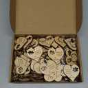 50 Sets Wedding Souvenir for Guests Includes Wood Heart Puzzle Keychain Cards and Gift Bags Rustic Wedding Favors for Guests