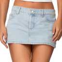 Danysu Stretchy Mini Skorts Low Waist Skirt with Shorts Side Slit 2026 Sports Daily Going Out Outfits (Small, Light Blue)