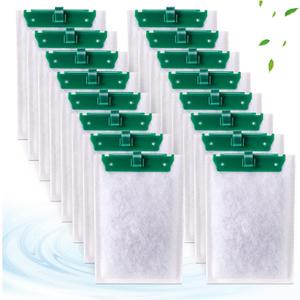 xbbwmrs 16-Count Medium Filter Cartridges Compatible with Tetra Whisper Bio-Bag Filters Medium Replacement Filter Cartridges for Whisper ReptoFilter and 10i IQ10 PF10 Power Filters -Ready to Use