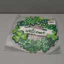 Wooden St. Patrick's Day Decoration Shamrock Door Wreath for Front Door Sign Wall Signs Shamrock Clover Spring Decoration, Irish Sign Welcome Hanging for Home Decor Party Outdoor Indoor Supply