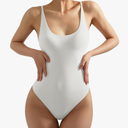 SUUKSESS Women Sexy Scoop Neck Thong Bodysuit Backless Cami Bodysuit Top Medium