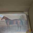 Gold Framed Vintage Wall Art for Room Decor Horse Wall Dark Antique Animal Canvas Prints Painting for Living Kitchen Bathroom Bedroom Desktop Artwork 16x24 Inch