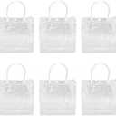 Clear PVC Gift Bags with Handles, 30PCS Transparent Gift Bags Reusable Plastic Gift Bags Gift Wrap Tote Bag for Party Favors, Wedding