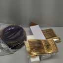 Nervure 175PCS Clear Purple Plastic Plates - Purple Party Plates Set for 25 Guests Include 25Dinner Plate, 25Dessert Plate, 25Cups, 75 Cutlery, 25Napkins Perfect for Wedding, Party & Bridal