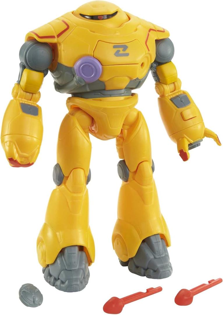 Mattel Disney and Pixar Lightyear Action Figure & Accessories, Battle Equipped Zyclops Robot Toy with Projectiles, Blasting & Eject Action