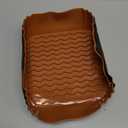 9 Inch Large Air Fryer Silicone Liners - 2 PCS Square Reusable AirFryer Basket Liners for 5-8QT Air fryer, Air fryer Accessories for Baking Roasting Microwave (Black + Brown)