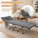10-Leg Heavy Duty Camping Cot for Adults with Mattress