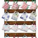 Wall Mount Coffee Mug Holder - Rustic Wood and Iron, Holds Up to 24 Mugs (3Pack) for Kitchen, Home, Coffee Bar (6-tier)