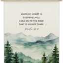 2 x Forest Christian Hanging Flag, Religious Bible Scripture Canvas Wall Art For Farmhouse Home Office Bedroom, Inspirational Wall Art Sign Supplies, Christian Gifts For Women Men Family -A17