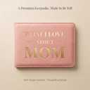 What I Love About Mom Leather Book A Fill-In-The-Blank Keepsake Journal Gift for Mom Birthday Mother's Day Christmas