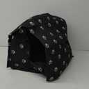 Fhiny Stray Cats Shelter, Waterproof Outdoor Cat House Foldable Warm Pet Cave for Winter Wild Animal Tent Bed Anti-Slip Kitten Cave for Feral Cat Dog Puppy Weatherproof Black (L:21.7"16"14.5")