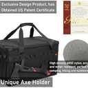 Lemubeane Tactical Camping Storage Bag Utility Tote Bag Camping Kitchen Organizer with Axe Holder & Shoulder Strap (OD Green, Medium (38L))
