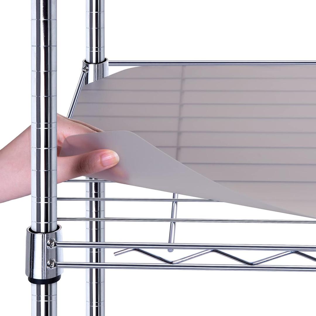 BRIAN & DANY Wire Shelf Liner 13.4" x 23.2", Heavy Duty Shelf Liners for Wire Shelving, Waterproof Protector Mats, Set of 5, Charcoal