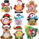 Blosssound 36 Sets Christmas Cards with Domes DIY Xmas Greeting Cards Snowman Santa Deer Gnomes Candy Holder Dome for Winter Holiday Gifts Cards Supplies, 9 Styles