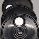 Meranti 5 Gallon Pail Lid with Pour Spout and Gasket | fits 3.5, 5, 6, 7 gallon buckets (3 Pack, Black)