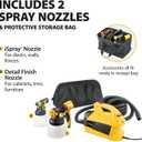 Wagner SprayTech 0529090 FLEXiO 4000 Stationary HVLP Paint and Stain Sprayer, Sprays Most Unthinned Latex, Includes Two Nozzles, iSpray Nozzle and Detail Finish Nozzle