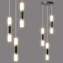 Modern Kitchen Pendant Lighting Over Island Dimmable LED 3 Light Mini Pendant Light, Pendant Lights Kitchen Bedroom Modern Pendant Light Fixtures (Black Gold)