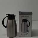 GiNT Stainless Steel Thermal Coffee Carafe, Double Walled Vacuum Water and Beverage Dispenser, 12 Hour Heat Retention, 65 OZ /1.9 Liter, Silver